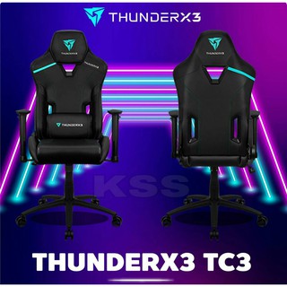 ✨🛒ส่งเร็ว ThunderX3 TC3 Gaming Chairs (Jet Black) รองรับน้ำหนักได้สูงสุด 150 Kg ปรับสูงต่ำได้ ของแท้ พร้อมส่ง