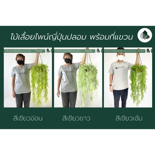 ไม้เลื้อยไพน์ญี่ปุ่นปลอม แบบแขวน 70 CM กระถางใยมะพร้าว