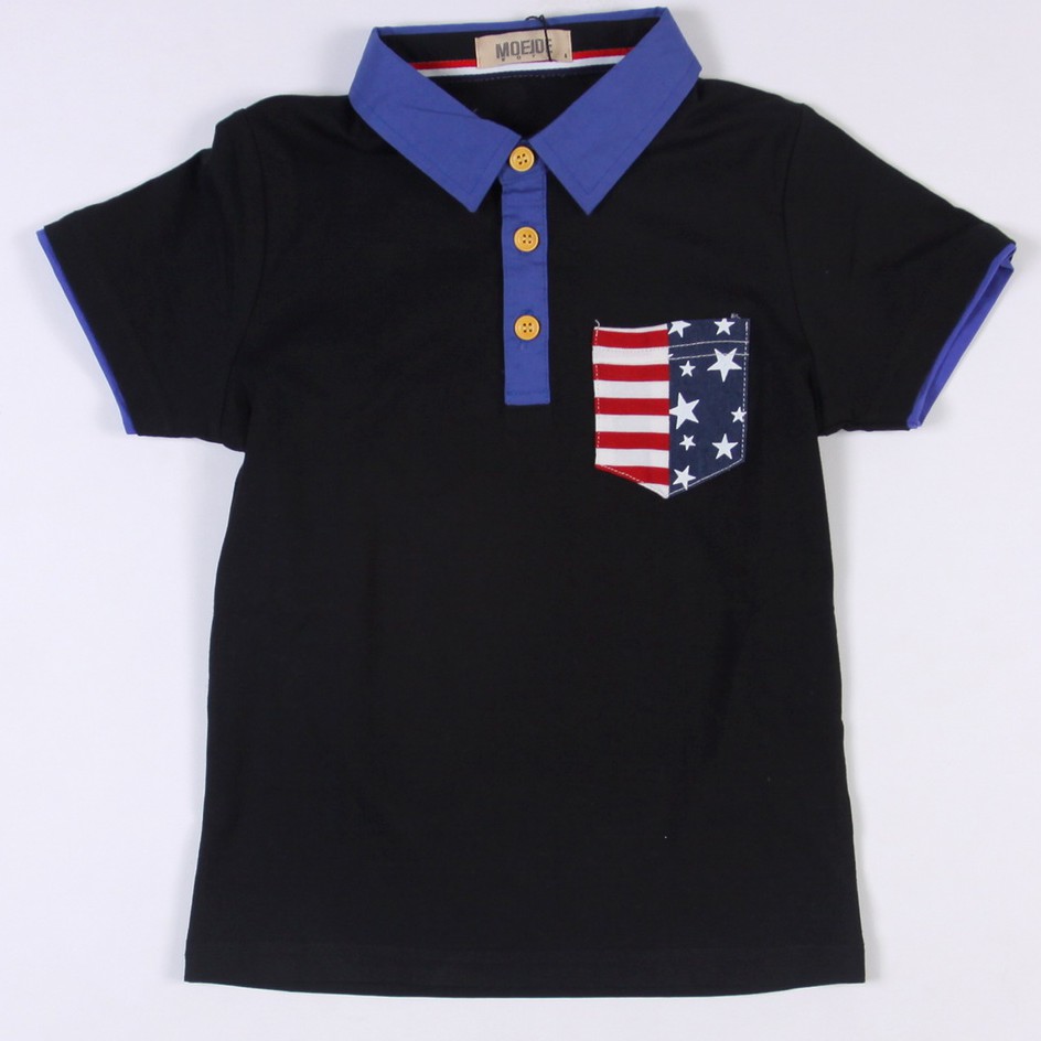 MOEJOE Heisen Collar T-Shirt - สีดํา