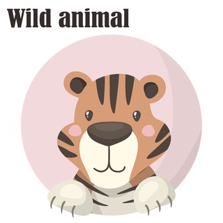 สติ๊กเกอร์รีดติดหมวก / อาร์มติดเสื้อ โลโก้เซต Wild animal สุดน่ารัก