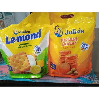 จูลี่ ขนมปังสอดใส้  julie"s Peanut Butter บิสกิต สอดใส้เนยถั่ว
