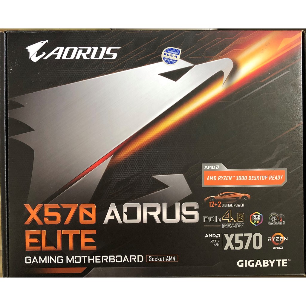 Mainboard AM4 X570 Aorus Elite มือสอง สภาพเกือบไหม่ ประกันเหลือ 2 ปีกว่า