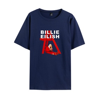 เสื้อยืดแขนสั้น พิมพ์ลาย Billie Eilish Rapper เข้ากับทุกการแต่งกาย สําหรับผู้ชาย และผู้หญิงSize S-5XL