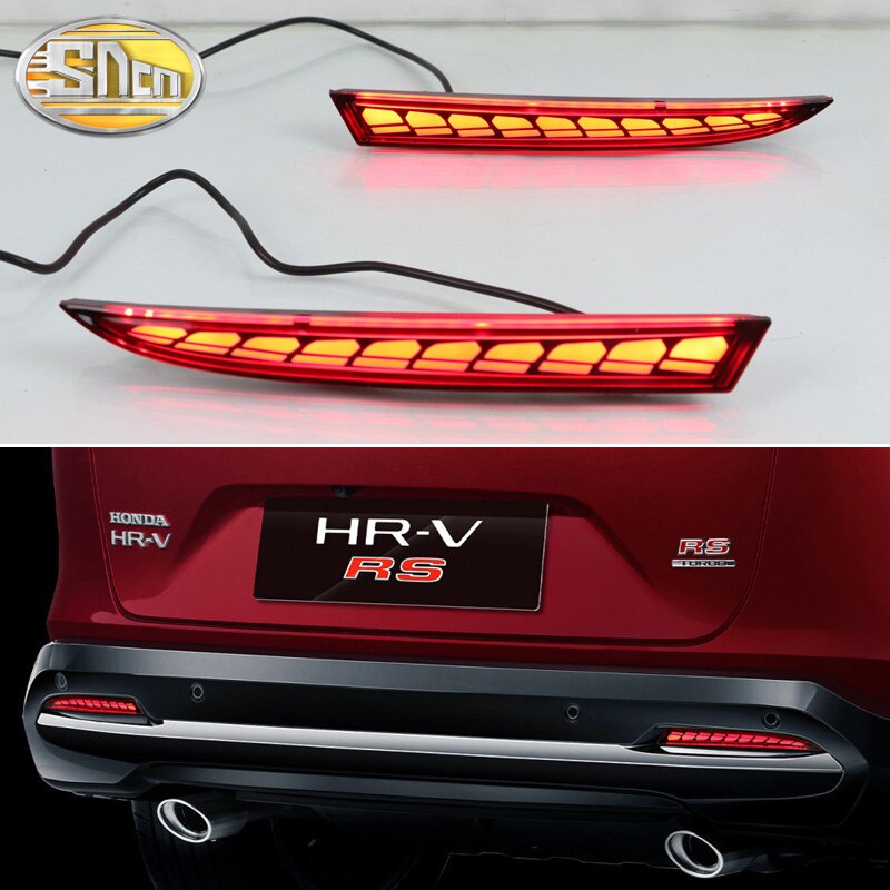 สําหรับ Honda HR-V HRV RS 2022-2025 3-in-1 ฟังก์ชั่น 12V LED กันชนด้านหลังหมอกโคมไฟไฟเบรคแบบไดนามิกไฟเลี้ยว Reflector