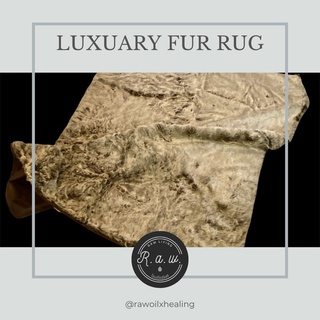 🛒โค้ด RAWO599🛒 ขนาด 1.85x1.45M พรมขนสัตว์ ผ้าห่มขนสัตว์ Luxuary Fur Rug สี 2TONE ขนสั้น นิ่มมาก พรมขนสัตว์เทียม พรมขนยาว