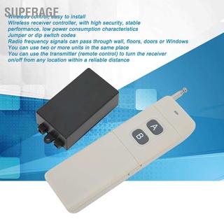 Superage สวิตช์รีโมตคอนโทรลไร้สาย Dc12V 1Ch 10A รีเลย์ Rf สําหรับไฟทีวี มอเตอร์พัดลม กล้อง