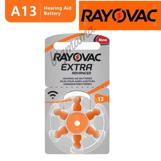 ถ่านเครื่องช่วยฟังเบอร์13 RayovacExtra A13 Pr48 ถ่านใส่เครื่องช่วยฟัง ผู้สูงวัยของแท้