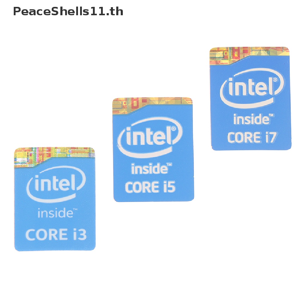 Peaceshells สติกเกอร์ฉลาก 4th Generation Intel Core I3 I5 I7 สําหรับตกแต่งโน้ตบุ๊ก 5 ชิ้น