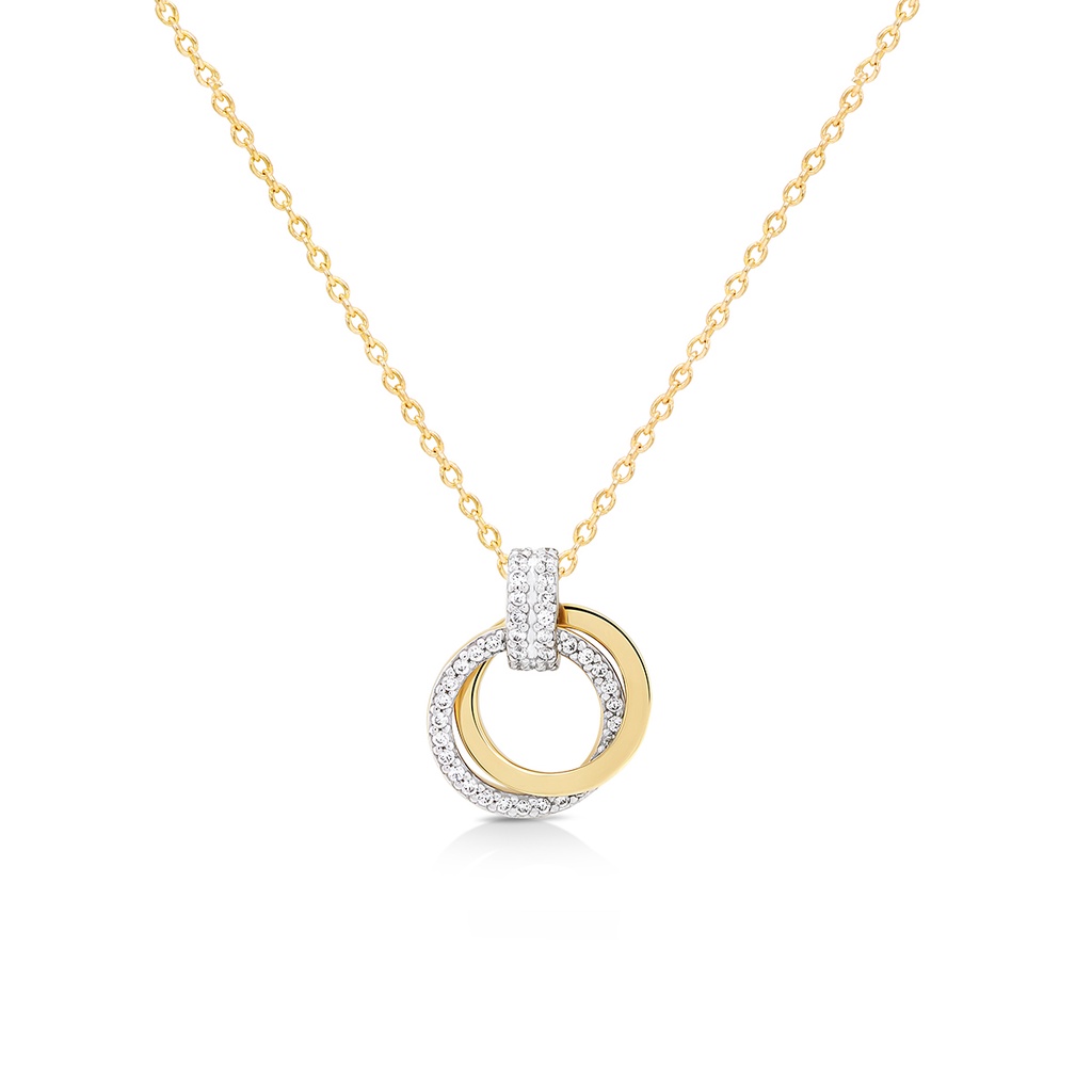 Jewellista สร้อยคอพร้อมจี้ Dianaเงินแท้ ประดับพลอย CZ