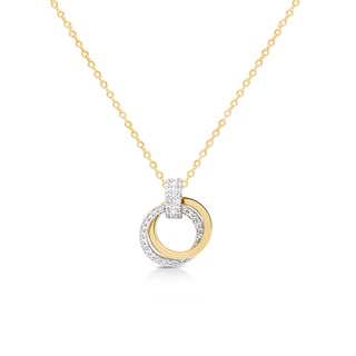 Jewellista สร้อยคอพร้อมจี้ Dianaเงินแท้ ประดับพลอย CZ