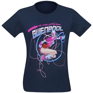 ผ้าฝ้าย 100%100%cotton เสื้อยืดผู้ชายแฟชั่น Marvel Gwenpool On The Ropes Graphic T-Shirt men เสื้อ ยืด ผู้ชาย คอกลม โอเว