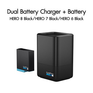 Dual Battery Charger + Battery (HERO 8 Black/HERO 7 Black/HERO 6 Black)