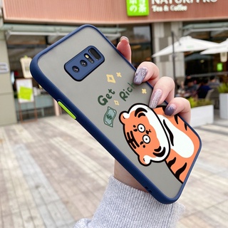 สําหรับ Samsung galaxy Note 8 Note 9 เคสการ์ตูน หลอก ร่ํารวย เสือ บาง ดีไซน์ใหม่ รูปแบบ ใส เต็มรูปแบบ เลนส์กล้อง เคสแข็ง