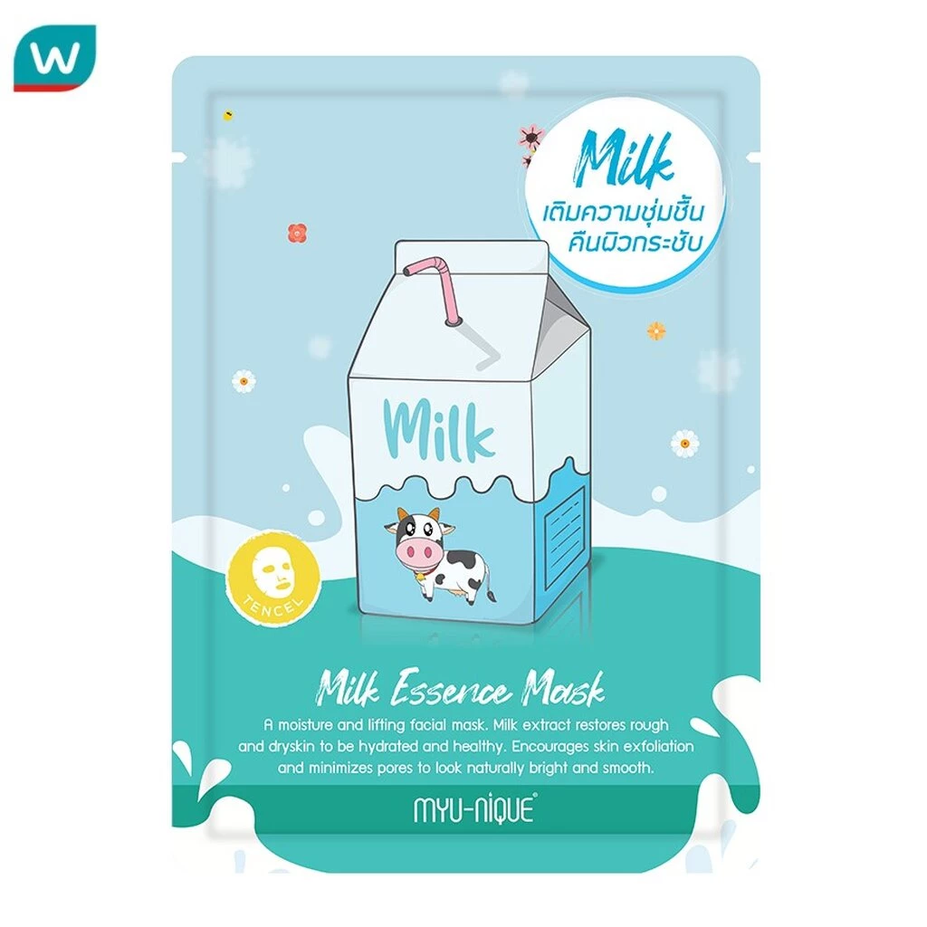Myu-Nique มิว-นิค มิลค์ เอสเซ้นส์ มาสก์ 1 แผ่น มาสก์หน้า