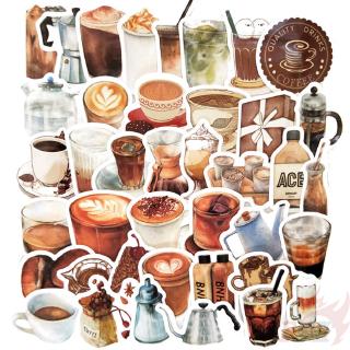 ❉ Coffee Leisure Time สติ๊กเกอร์ ❉ 40Pcs/Set DIY Decals สติ๊กเกอร์ for Album Diary Laptop Scrapbooks