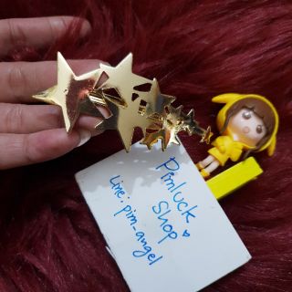 พร้อมส่ง กิ๊บดาว9ดวงสีทองขนาด 8cm. ราคาประหยัดงบ pimluck