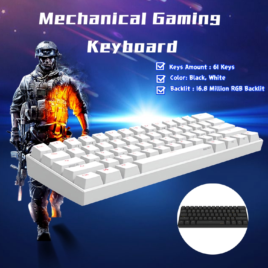 คีย์บอร์ดเล่นเกม Original Obins Anne Pro 2 4.0 RGB Kailh BOX สลับบลูทูธ ...