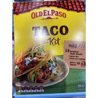 ชุดแผ่นแป้งข้าวโพดพร้อมซอสและเครื่องปรุง ตรา โอลด์ เอล พาโซ 290g. Taco The Kit ( Old El Paso ) ทาโก้ เดอะ คิท