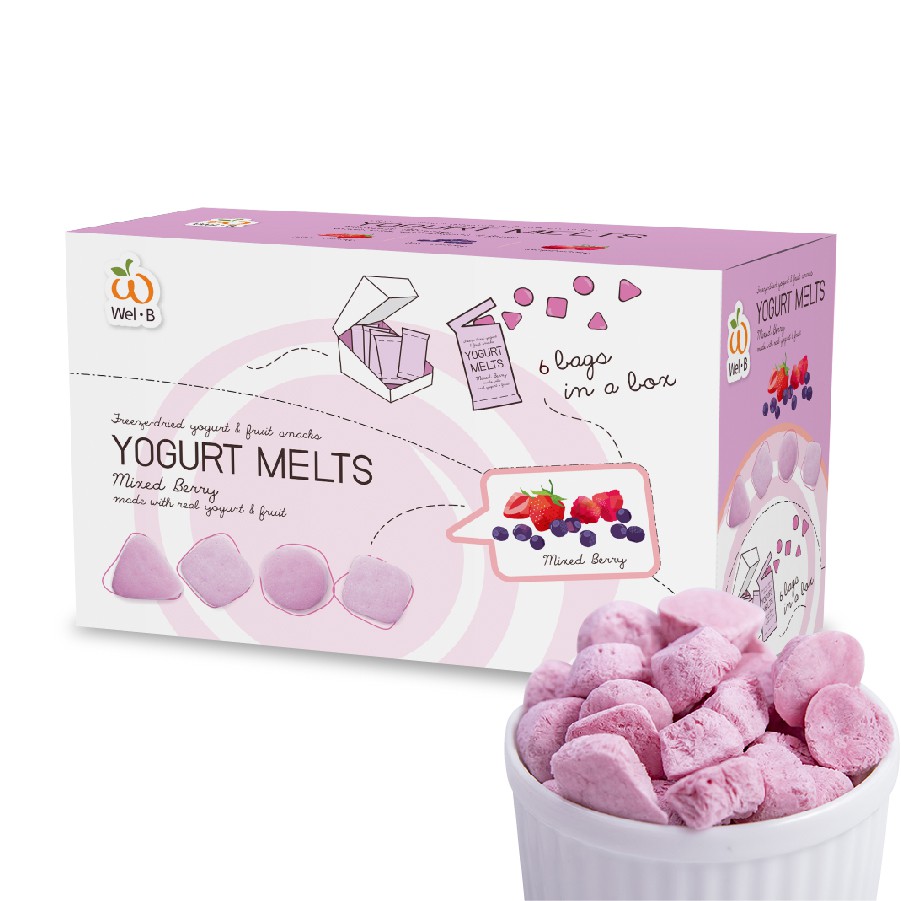 Wel-B Yogurt Melts Mixed Berry 42g. (โยเกิร์ตกรอบ มิกซ์เบอร์รี่ 42 กรัม ...