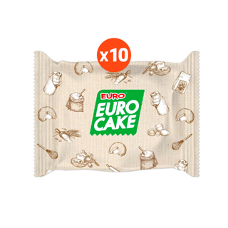 [ลด12% ใส่โค้ด 44FMCG120] EURO CAKE ยูโร่คัสตาร์ดเค้ก - กล่อง 10 ชิ้น