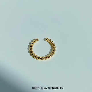 White Daisy Sandra Bread Cuff Ring (แหวน)