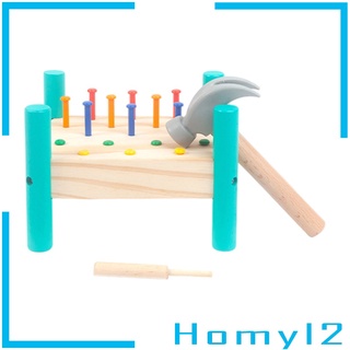 [Homyl2] ของเล่น Montessori Diy Pound-A-Peg มัลติฟังก์ชั่นสําหรับเด็ก