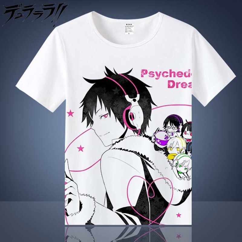 Game Durarara 3way standoff DRRR T-shirts Orihara Izaya Cosplay Printed T Shirt Short Sleeve Tees Summer Heiwajima #3