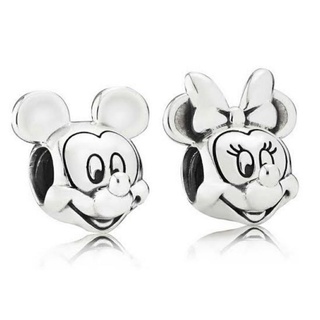 (พร้อมส่ง)*New*Pandora DISNEY MICKEY MOUSE AND MINNIE MOUSE PORTRAIT CHARM