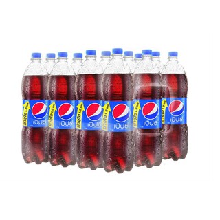 เป๊ปซี่ เครื่ิองดื่มน้ำอัดลม 1.5 ลิตร x 12 ขวด Pepsi Carbonated Soft Drink 1.5 Liter x 12 Bottles