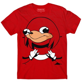 แขนสั้นcrew neckUgandan เสื้อยืด พิมพ์ลาย knuckles up Meme do you คุณภาพดี สําหรับผู้ชายS-XXXXL