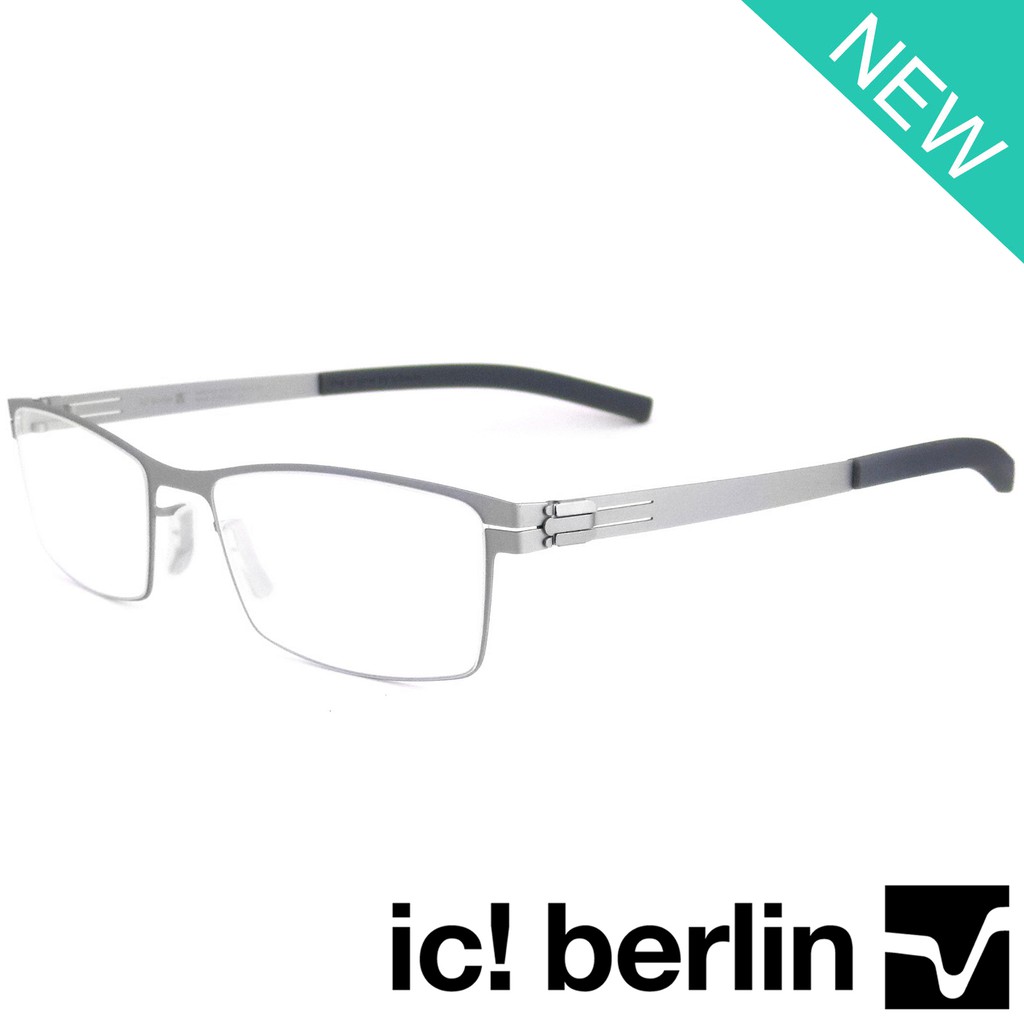 Ic Berlin แว่นตารุ่น 009 C-3 สีเงิน Toru N กรอบเต็ม ขาข้อต่อ วัสดุ สแตนเลส สตีล Eyeglass ทางร้านเรามีบริการรับตัดเลนส์