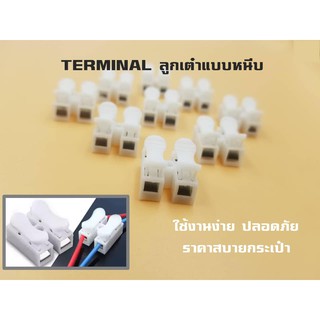 ตัวต่อสายไฟชนิดหนีบ Push Wire Connector (เต๋าต่อสายไฟ) แบบหนีบ TERMINEL สินค้าขายเป็นแพค แพค 30/50 ตัว (ตัวละไม่ถึง2บาท)