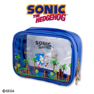 กระเป๋า Sonic the Hedgehog Box Clear Pouch สีน้ำเงิน ขนาด 19.5 x 15.5 x 8 ซม.