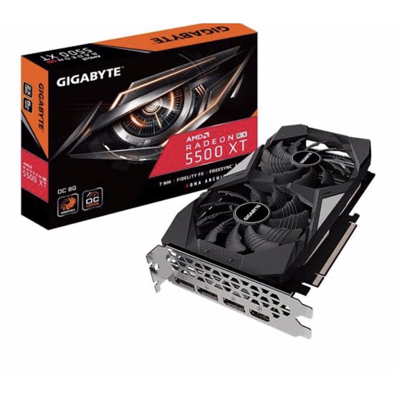 (มือสอง)gigabyte amd radeon rx 5500xt oc 8gb gddr6