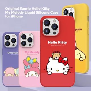 ของแท้ เคสโทรศัพท์มือถือ ซิลิโคน กันกระแทก ลาย Sanrio Hello Kitty My Melody สําหรับ iPhone 13 13 Pro Max 13 12 Pro Max 12 Pro 12 11 Pro Max 11