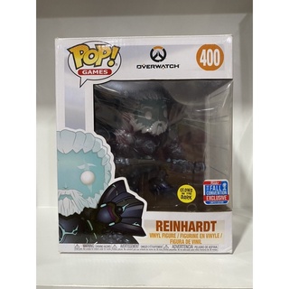 Funko Pop Overwatch Reinhardt เรืองแสง ขนาด 6 นิ้ว NYCC Exclusive 400 Damage Box