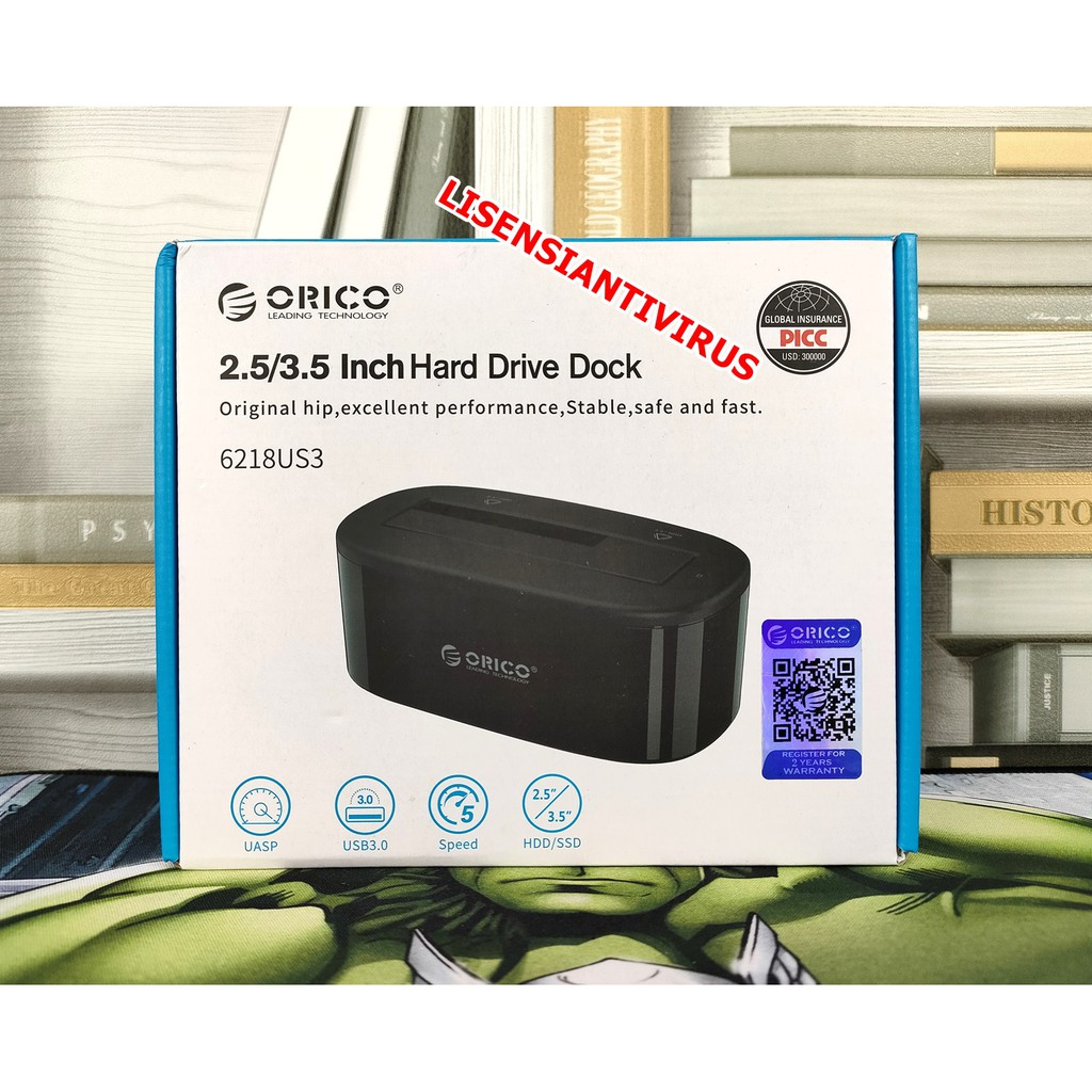 ORICO 6218US3 2.5/3.5 นิ้ว HDD และ SSD ฮาร์ดไดรฟ์ Dock ฮาร์ดดิสก์ Docking
