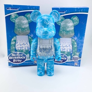 BEARBRICK MY FIRST BE@RBRICK B@BY WATER CREST VER. MEDICOM TOY PLUS FIGURES GIFT TOYS 2021 ฟิกเกอร์ตุ๊กตาหุ่นหมีแบร์บริค