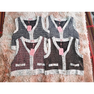 Kawaii เสื้อกั๊กกระดุมหน้า