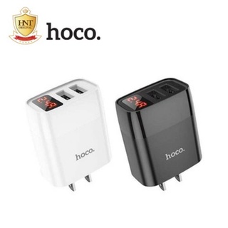 Hoco C86 ปลั๊กชาร์จ หัวชาร์จพร้อม LED กระแสไฟิอกสูงสุด 2.4A /2 USB พร้อมส่ง📦