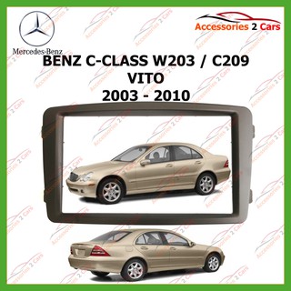 หน้ากากเครื่องเล่น BENZ B-CLASS  BENZ C-CLASS W203 (2 DIN) ปี2000 - 2006 รหัส NV-BE-014