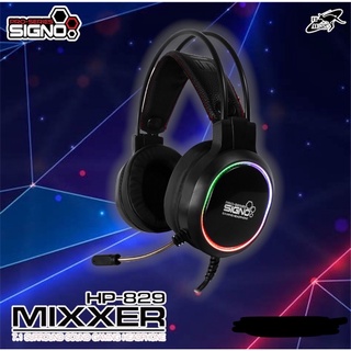 SIGNO 7.1 Surround Sound Gaming Headphone รุ่น MIXXER HP-829 (Black) (หูฟัง เกมส์มิ่ง)