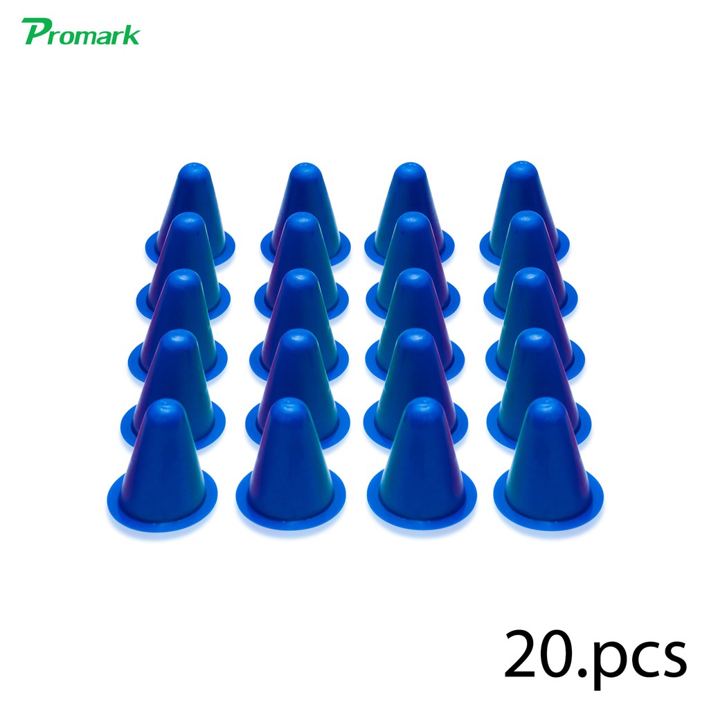 Promark Sports กรวยสำหรับฝึกซ้อมกีฬา พลาสติก PP สูง 9 ซม. (20 ชิ้น) 0417