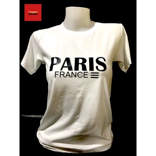 เสื้อยืด คอกลม cotton 100% ลาย  PARIS