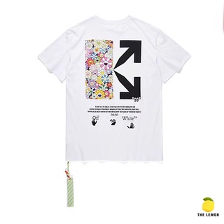 【Lemon】เสื้อยืด OFF WHITE 20SS การ์ตูนดอกไม้ยิ้ม