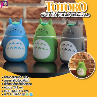 ขวดน้ำสแตนเลส ToToRo #หัวใบไม้ ข้างในทำจากสแตนเลส 304 อย่างดี เก็บได้ทั้งความร้อนและเย็น