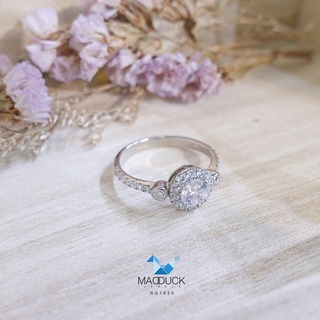 Madduckjewels แหวนเงินแท้ เพชร CZ ชุบโรเดียม RG1635