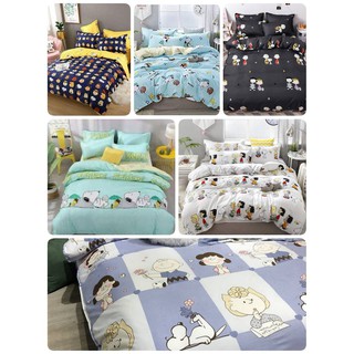 ชุดเครื่องนอน ผ้าปูที่นอน  6ฟุต พร้อม ผ้านวม ขนาด 6 ฟุต (180x220cm.) รวม6ชิ้น