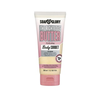 Soap and glory the righteous butter hydrating body sorbet กลิ่นหอมหวานและสดชื่นไปด้วยกลิ่นหอมของโรสและเบอร์กาม็อท