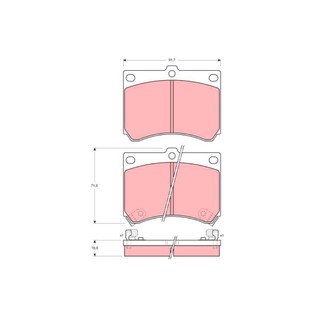 Girling ผ้าเบรคหน้า มาสด้า​ ASTINA 90, LANTIS 1.8 96-99, 323 ปี90-96 6110299-1/T